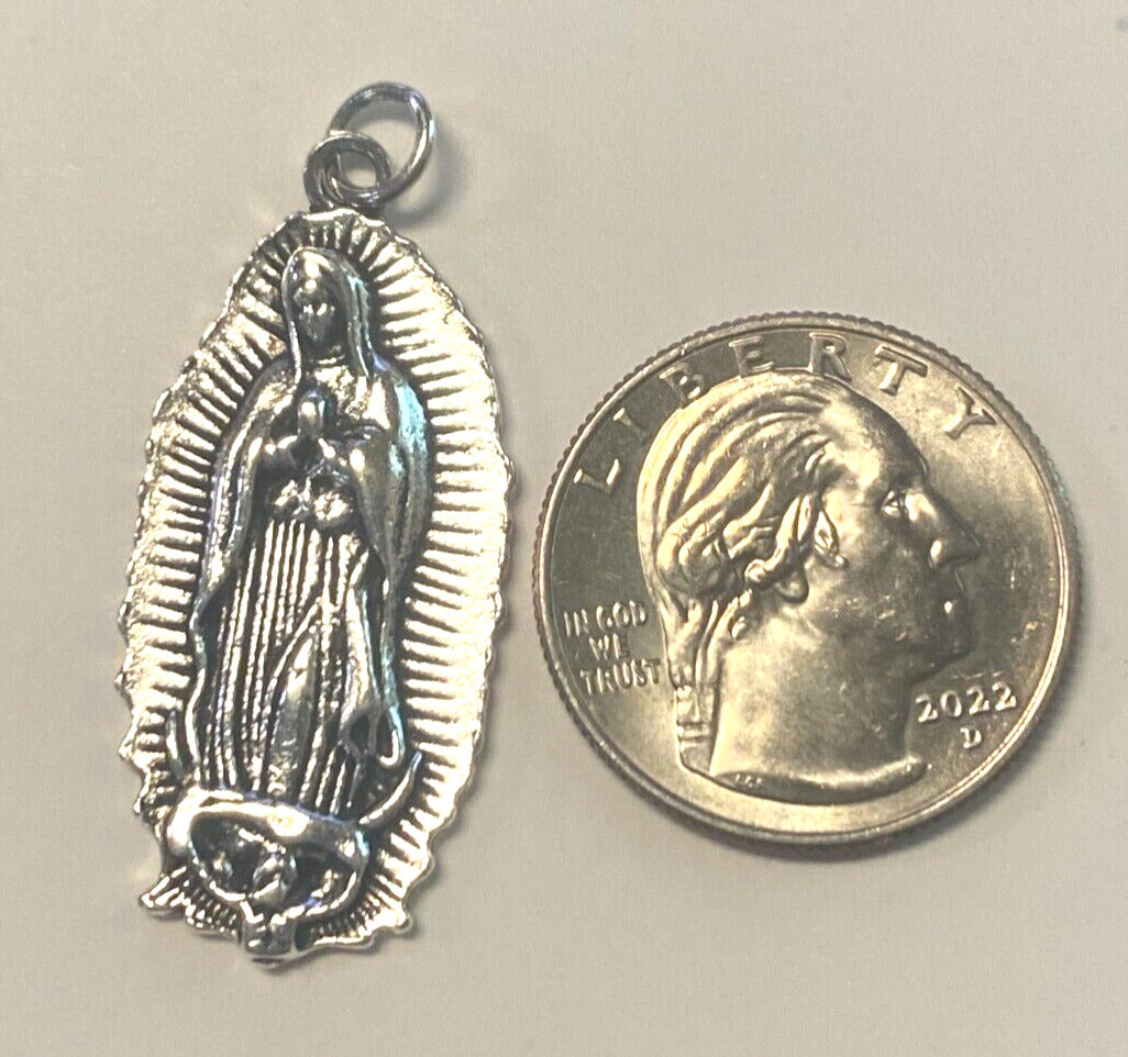 Our Lady of Guadalupe Silver Plated 1.5" Medal, New #3 - Bob and Penny Lord