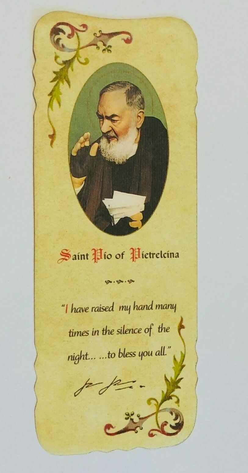 Padre Pio Prayer Card to Obtain Graces Bookmark Size, New From Italy