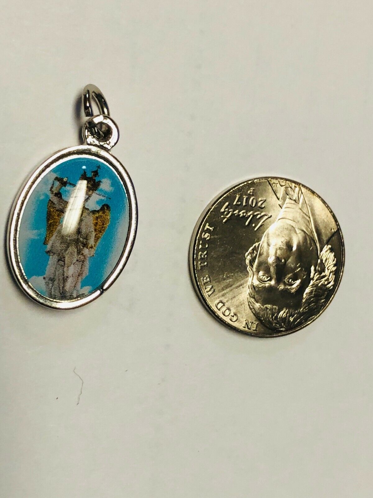 Saint Michael the Archangel/Guardian Angel, 2 sided  Medal, New from Italy - Bob and Penny Lord