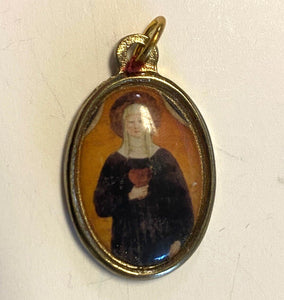 Saint Clare of Montefalco Oval Medal, New from Italy
