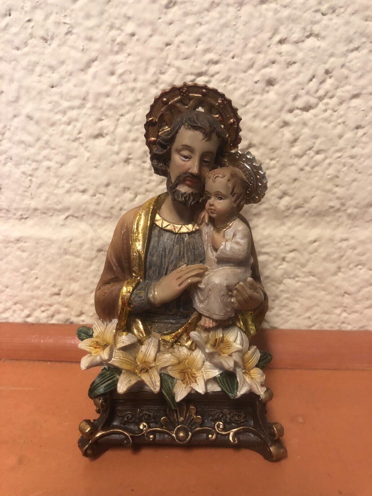 Saint Joseph with Child Bust 4.5" Statue,  New