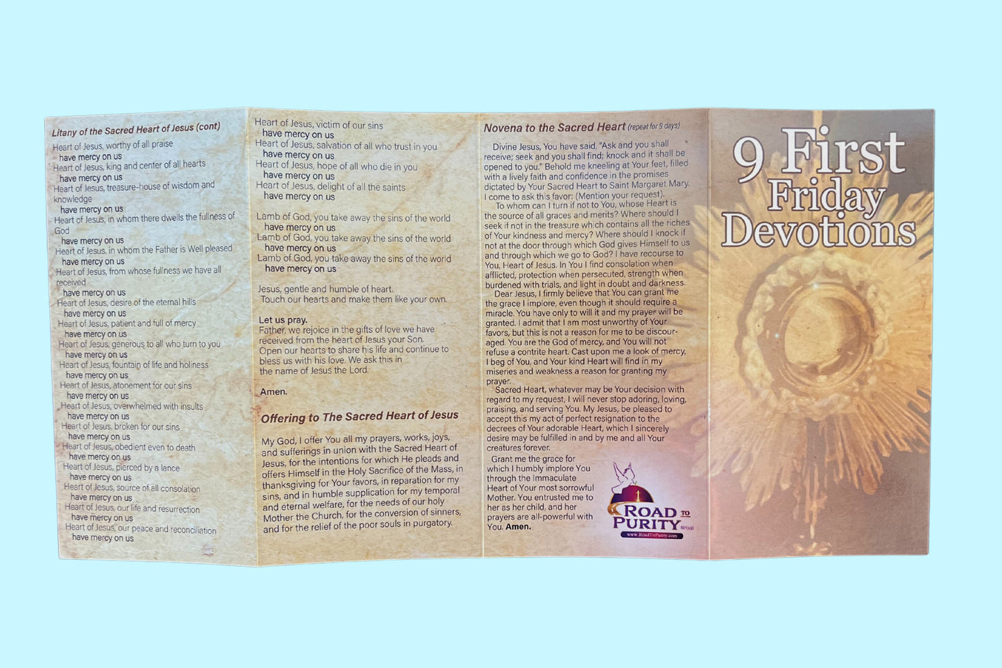 Nine First Friday Devotions Folded Prayer Card