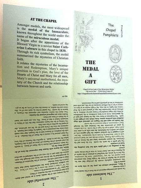 Our Lady of the Miraculous Medal Folder, the Medal a Gift with Medal,  New