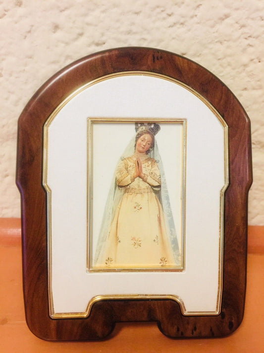 Blessed Mother Antique Image on Acrylic Picture Frame, From Italy - Bob and Penny Lord