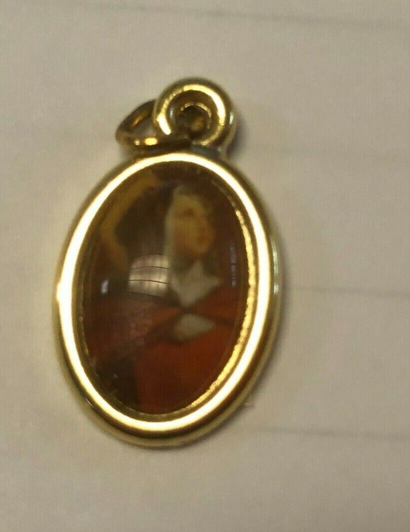 Saint Veronica Giuliani Color Image Very Small Oval Medal, New from Italy - Bob and Penny Lord