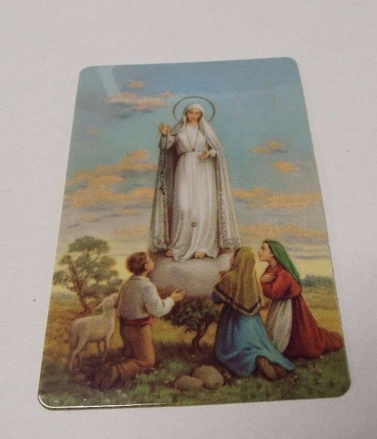 Prayer to Our Lady of Fatima, Prayer Card, New - Bob and Penny Lord