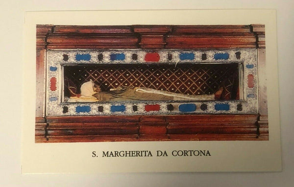 Saint Margaret of Cortona/S. Margherita da Cortona Prayer Card in Italian, New 3