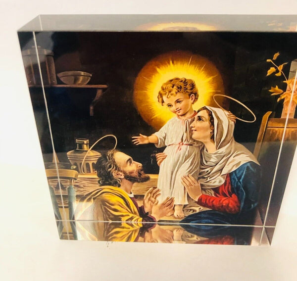 Holy Family Acrylic Image Block, New