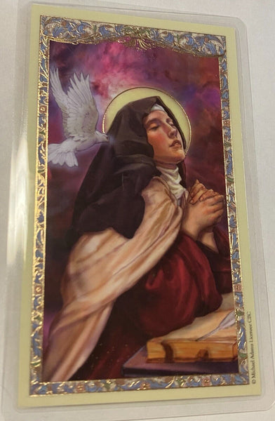 Saint Teresa of Avila Laminated Prayer Card, New