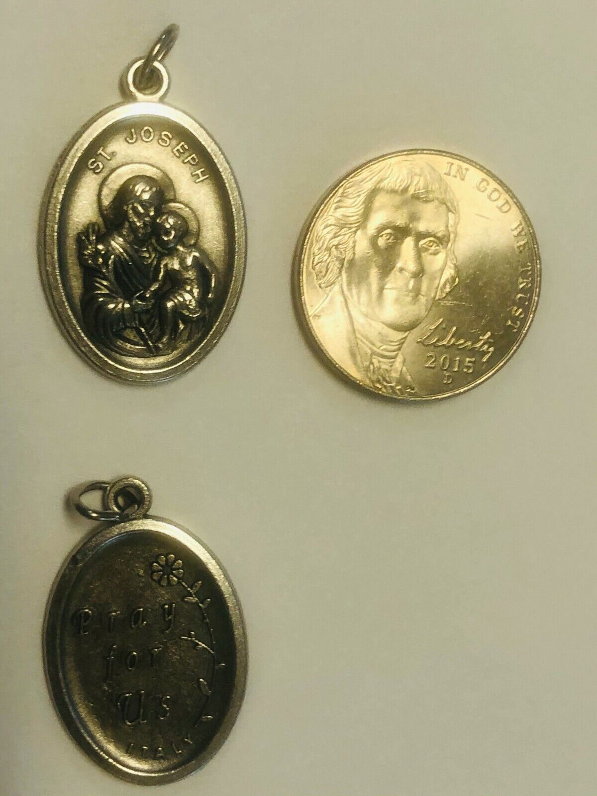 Saint Joseph with Child Jesus Medal, New from Italy