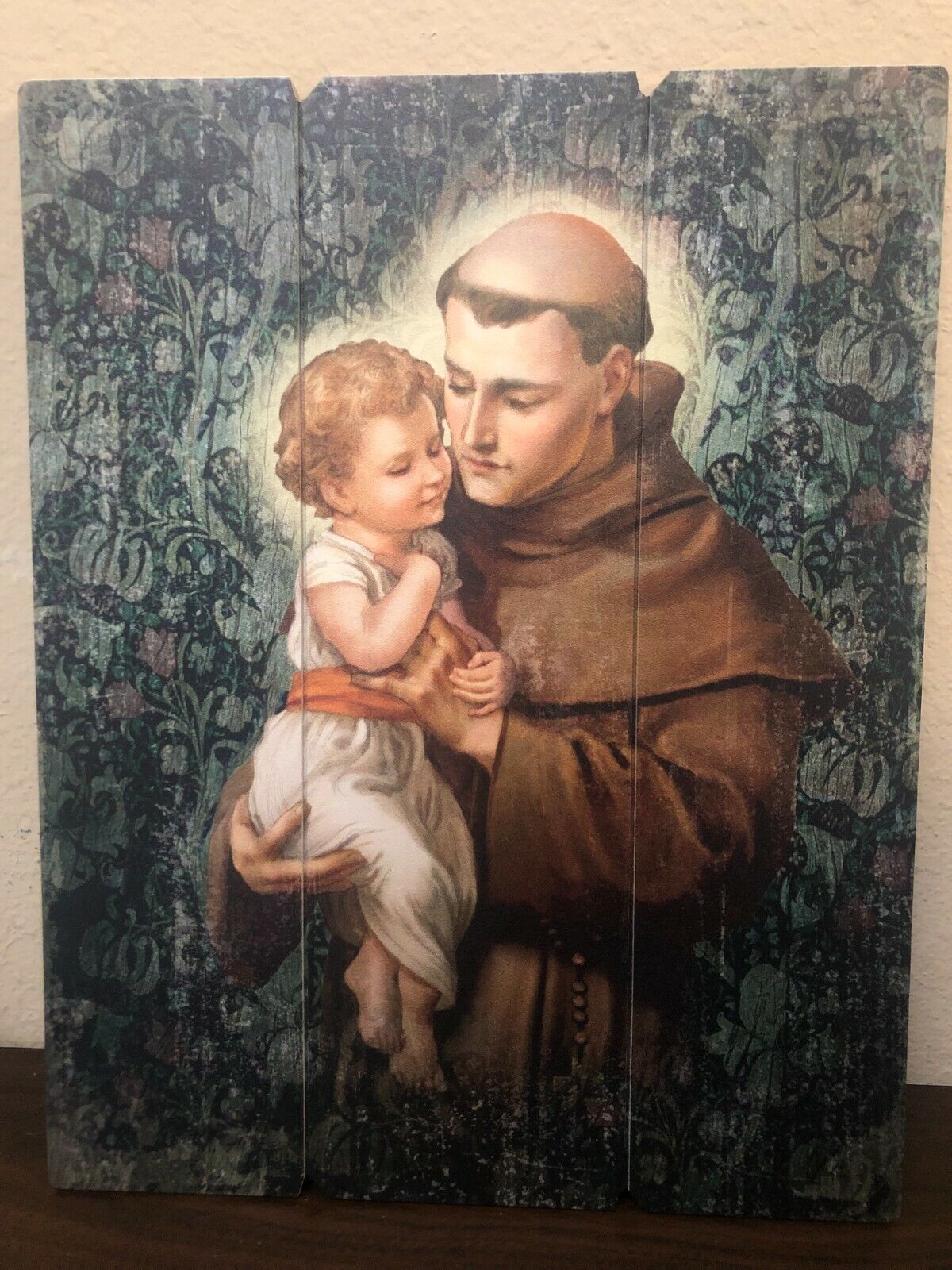 Saint Anthony of Padua Image on Wood Pallet, New