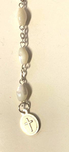 Infant of Prague Charm White 1 Decade Rosary Bracelet,New from Bethlehem #2