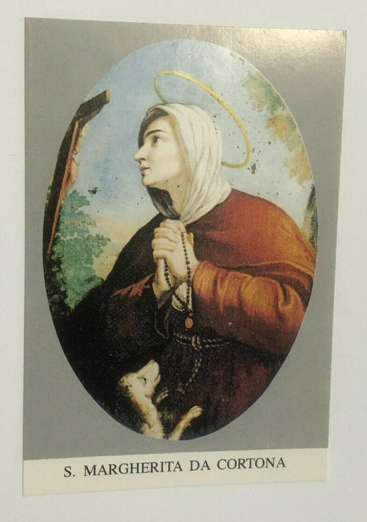Saint Margaret of Cortona/S. Margherita da Cortona Prayer  Card in Italian, New - Bob and Penny Lord