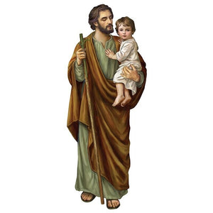 Saint Joseph with Child Jesus 3' Wall Plaque, New