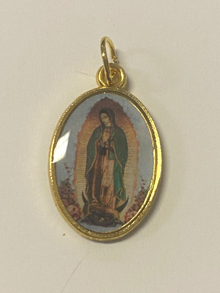 Our Lady of Guadalupe Color Image Oval Medal, New