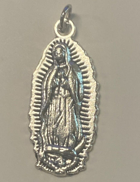Our Lady of Guadalupe Silver Plated 1"  Medal, New #2