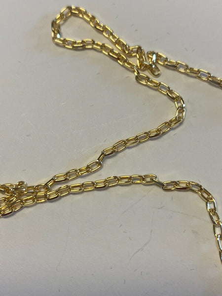 Brazilian Gold Plated Crucifix 20" Necklace , New