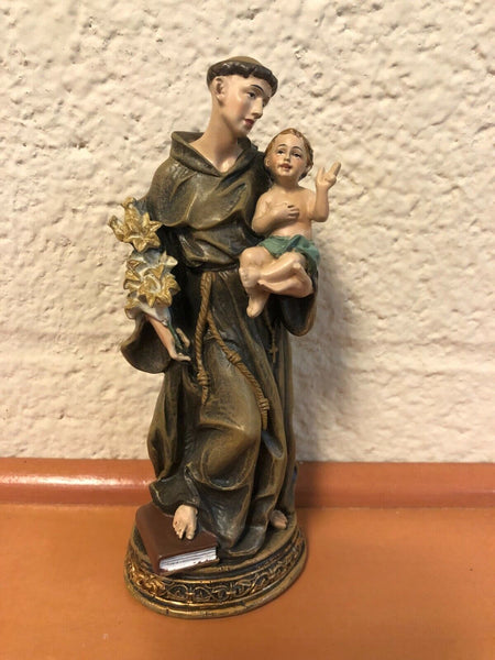 Saint Anthony of Padua  6" H Statue, New