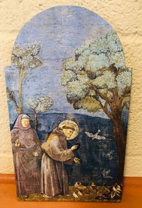 Saint Francis of Assisi 12" Arched Wood Plaque, New