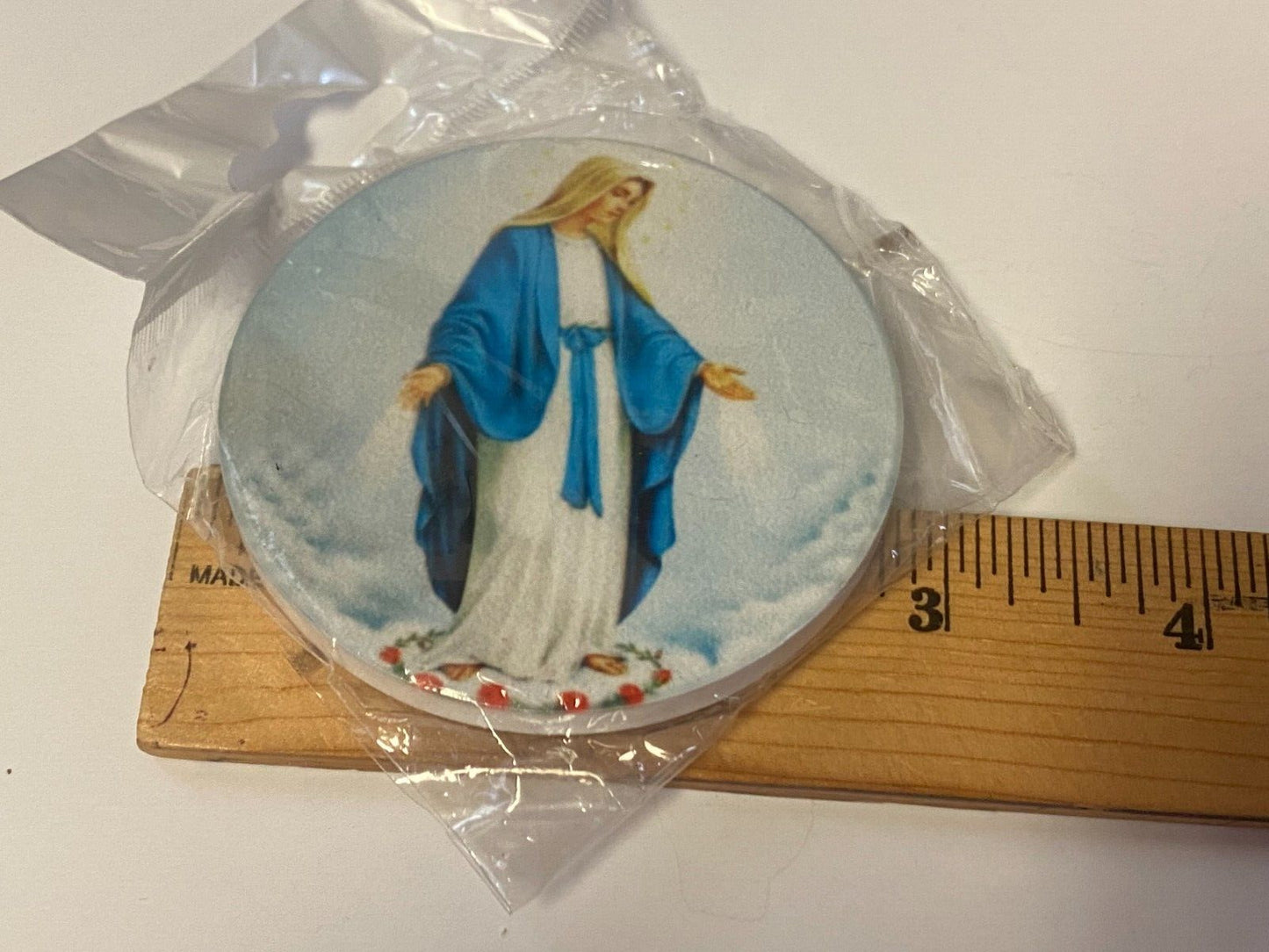 Our Lady of Grace Ceramic Magnet, New from Jerusalem - Bob and Penny Lord