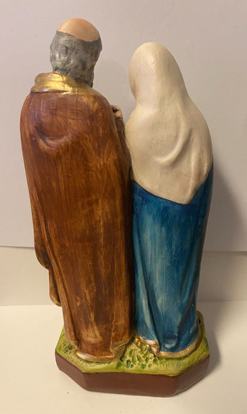 Sts. Anne & Joaquim Hand Painted 8" Statue, New From Colombia