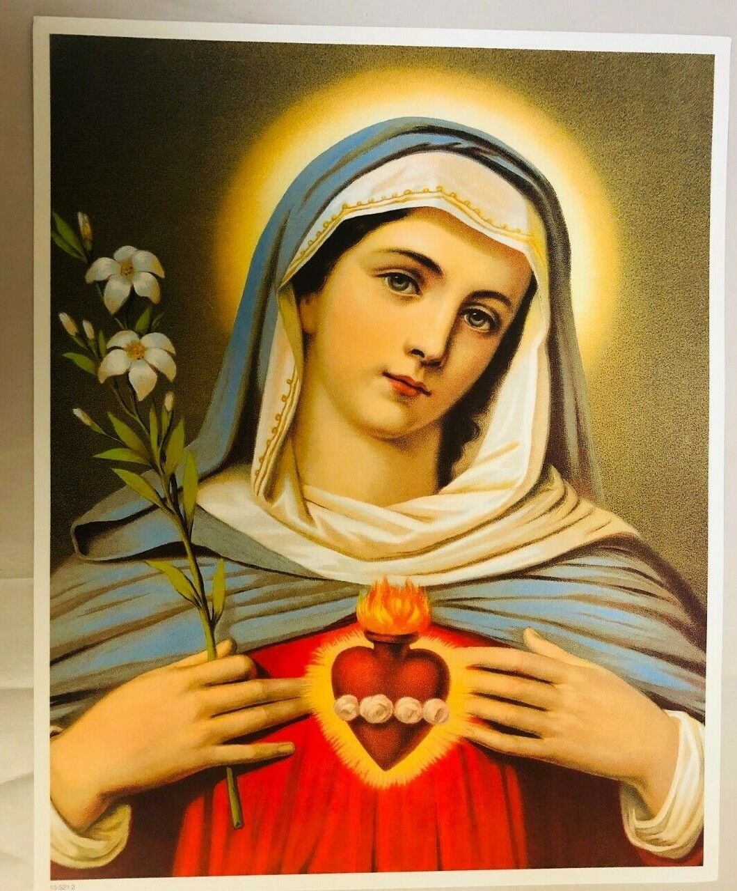 Sacred Heart of Mary Color Image/Print 8x10, New - Bob and Penny Lord