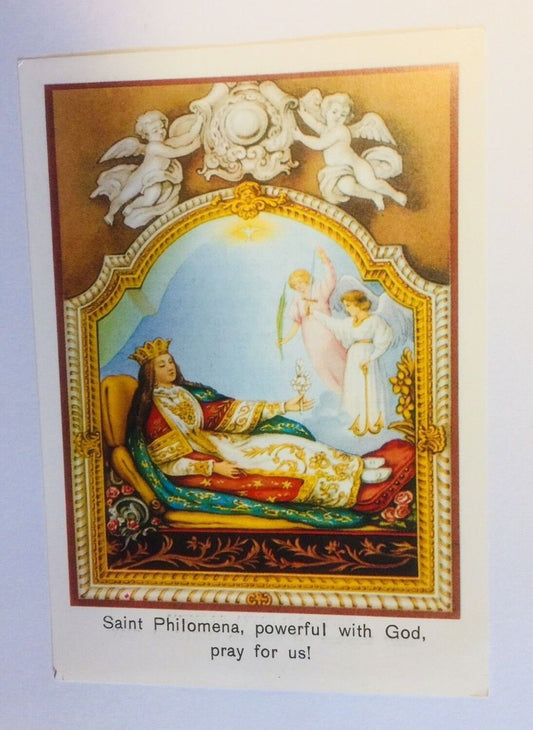 Saint Philomena Prayer Card, New from Italy It#2 - Bob and Penny Lord