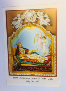 Saint Philomena Prayer Card, New from Italy It#2