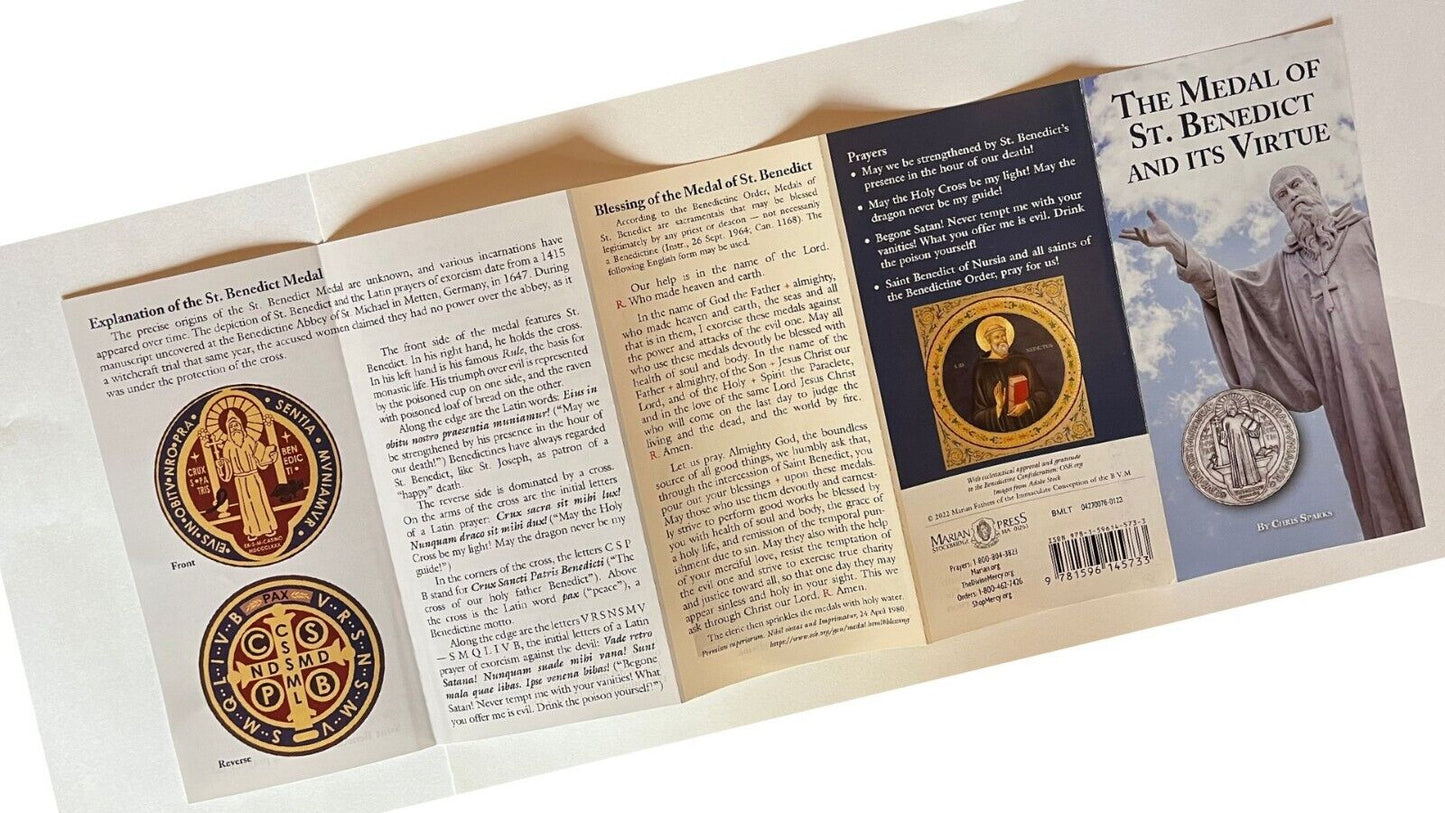 The Medal of Saint Benedict and its virtue Pamphlet 5 Pack
