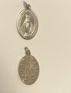 Our Lady of the Miraculous Silver tone  Image 1" Medal, New from Italy