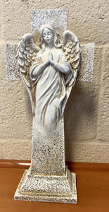 Garden Angel Standing Cross, 12" H, New