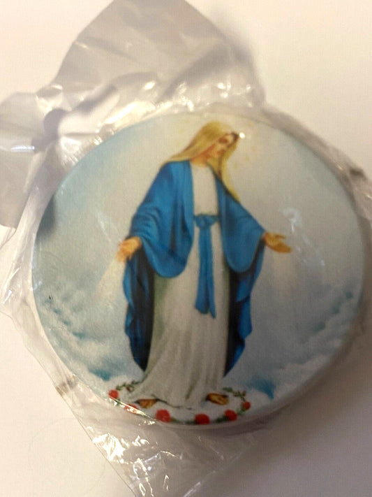 Our Lady of Grace Ceramic Magnet, New from Jerusalem - Bob and Penny Lord