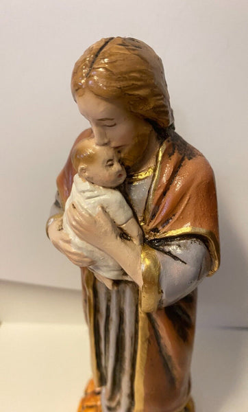 Saint Joseph with Child "A Father's Kiss", 7.25" Statue, New from Colombia