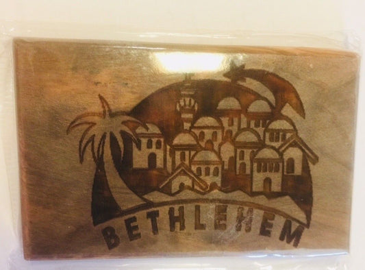 Olive Wood Magnet from Bethlehem, New