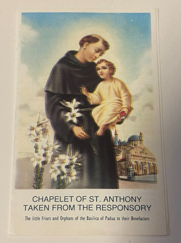 Chapelet of Saint Anthony taken from the Responsory Folder, New from Italy