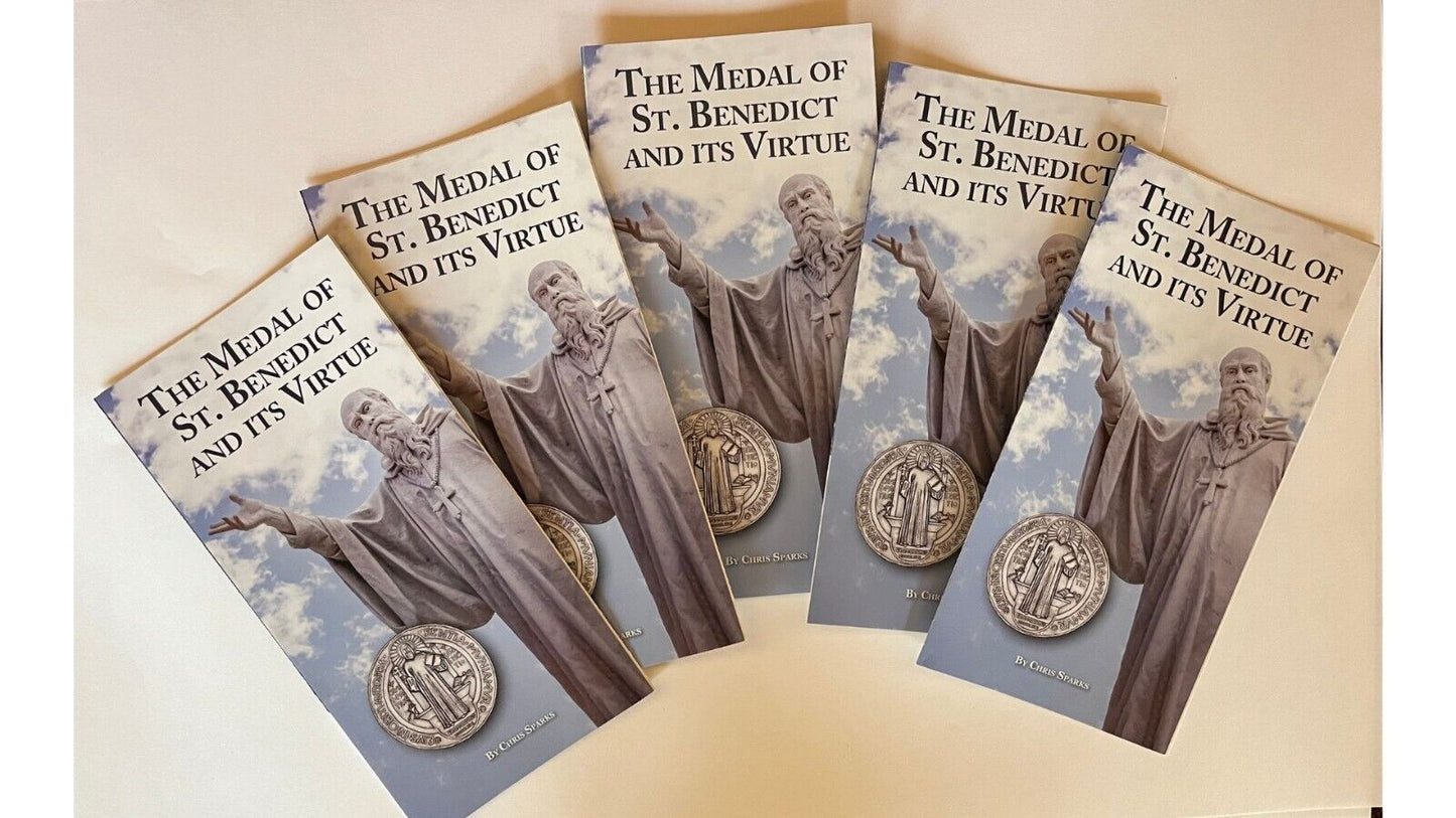 The Medal of Saint Benedict and its virtue Pamphlet 5 Pack