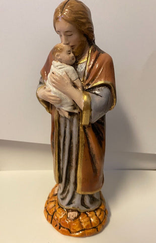 Saint Joseph with Child "A Father's Kiss", 7.25" Statue, New from Colombia