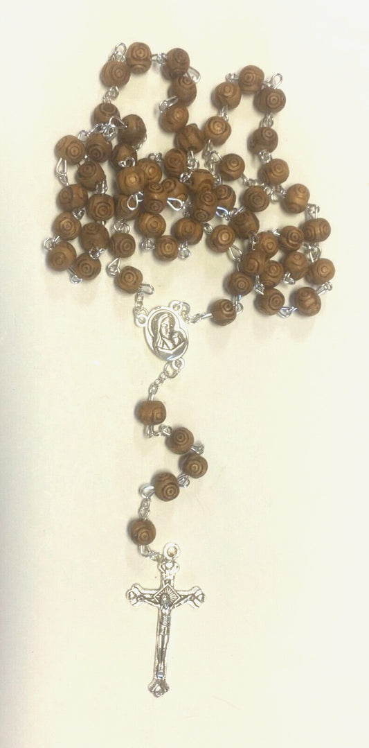 Olive Wood Medium Bead Rosary,New from Jerusalem #2