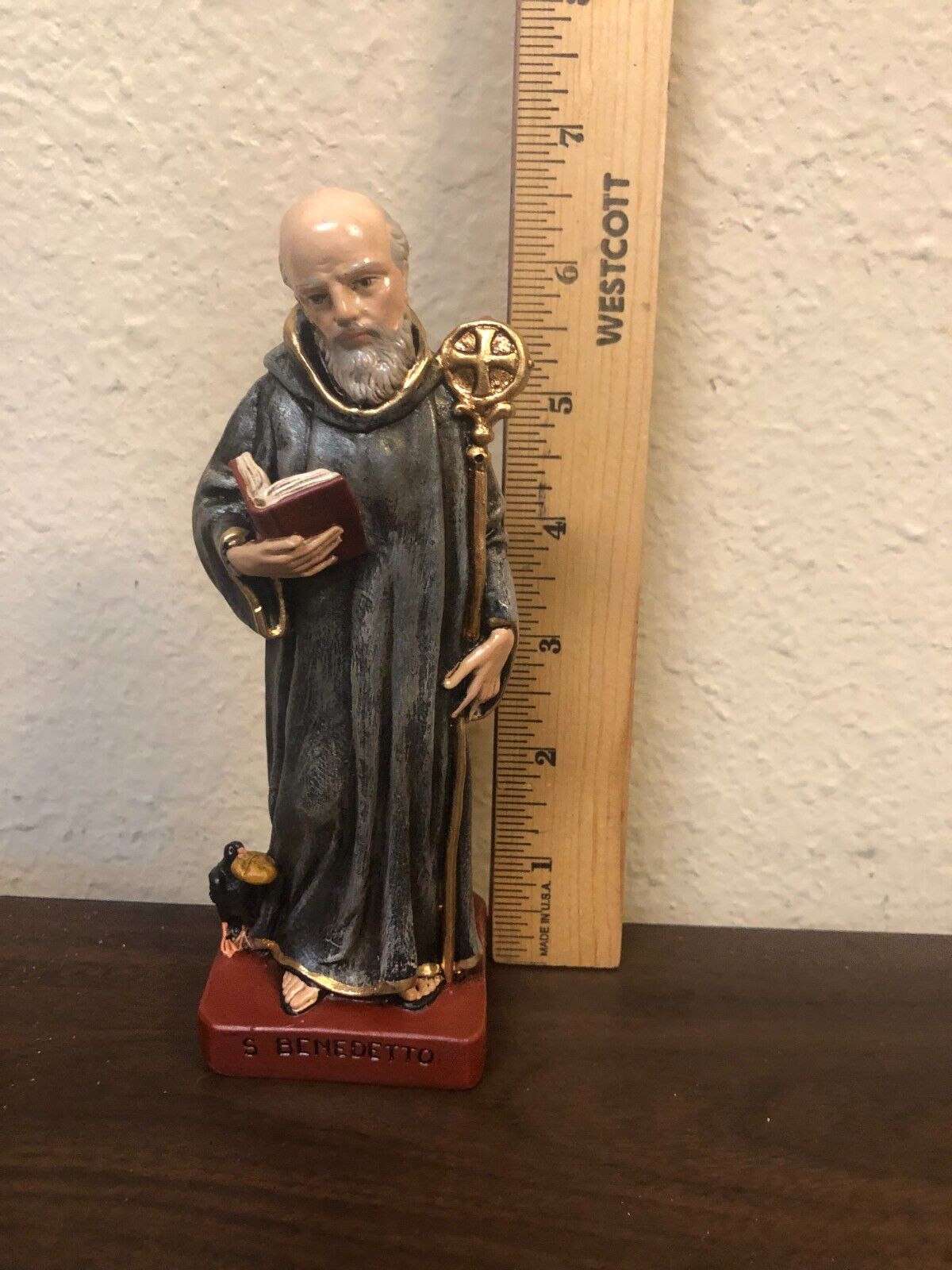 Saint Benedict  6.5" Statue  New from Colombia - Bob and Penny Lord