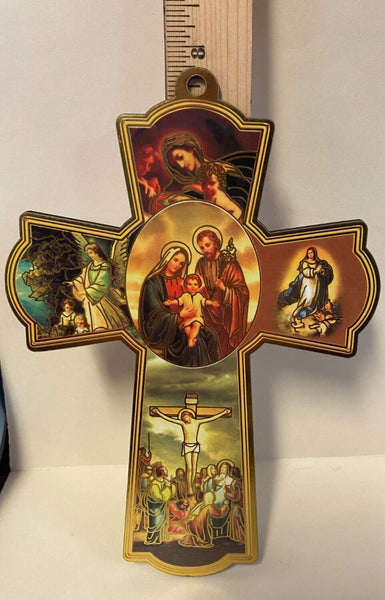 Colorful Images of Heaven Wood Cross,  7.75", New