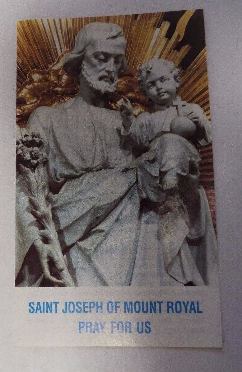 Saint Joseph Prayers Card, New from Canada