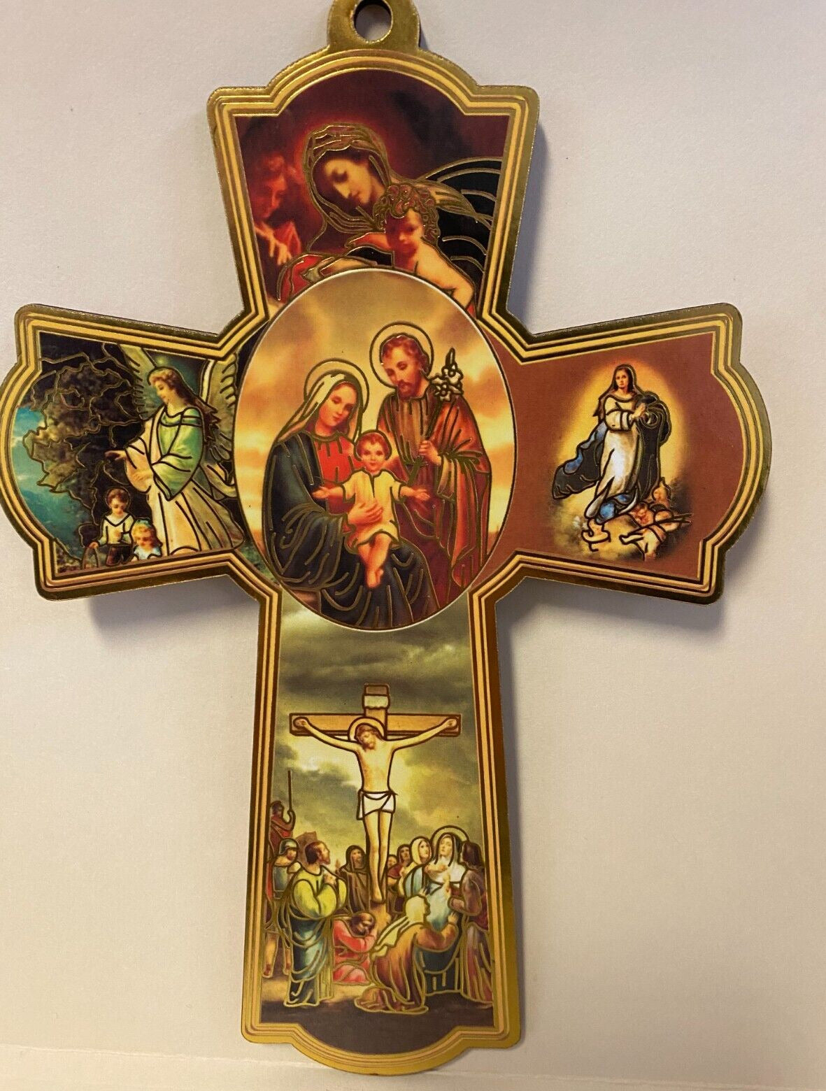 Colorful Images of Heaven Wood Cross,  7.75", New