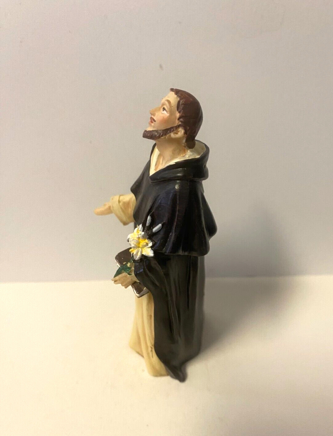 Saint Dominic 4" H Statue, Prayer Card + Bio, New - Bob and Penny Lord
