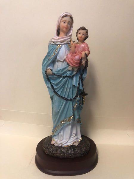 Our Lady of the Rosary Statue, 8.25" New