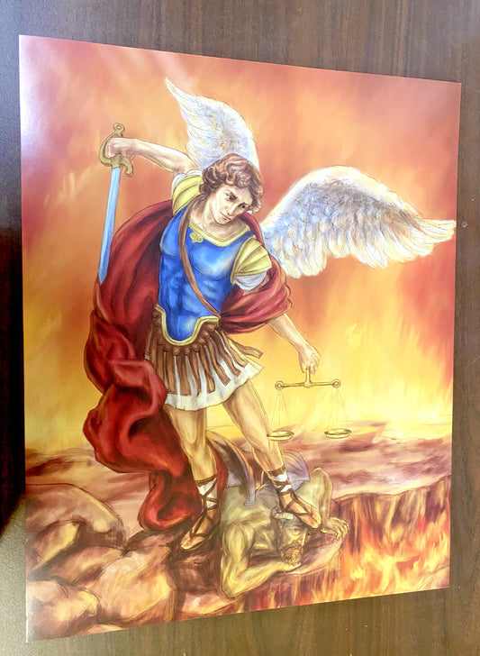 Saint Michael The Archangel 16" x 20" Poster, New.  #