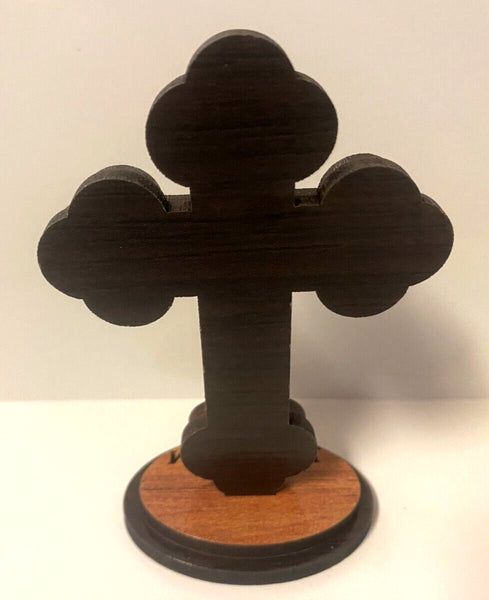 Cross of Olive Wood & Mother of Pearl 3.75" New from  Bethlehem