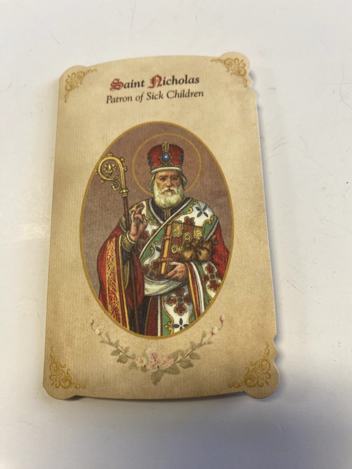 Saint Nicholas  Prayer folder + Medal, New - Bob and Penny Lord