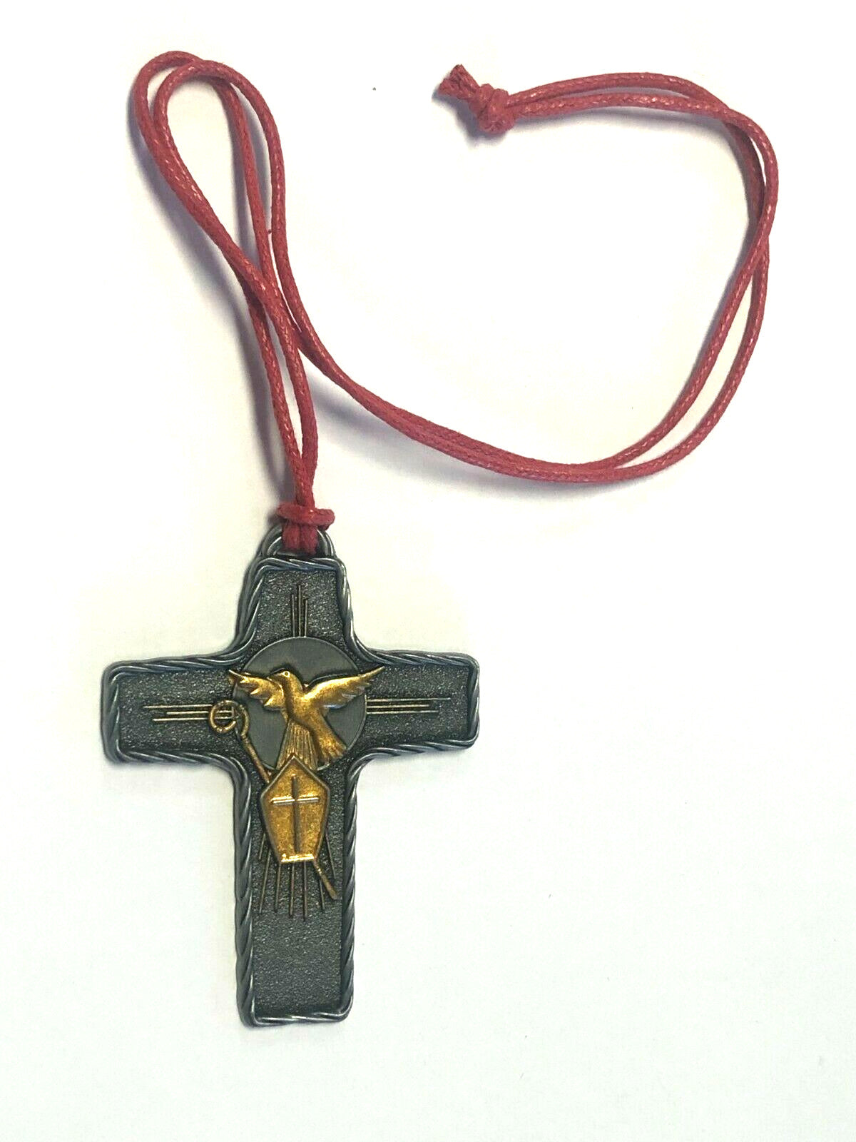 Confirmation Cross on Red Cord, New