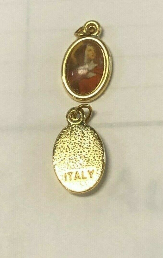 Saint Veronica Giuliani Color Image Very Small Oval Medal, New from Italy - Bob and Penny Lord