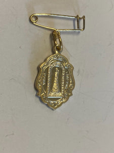Our Lady of Loreto Gold tone Medal, New from Italy